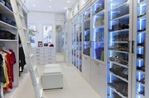 interior view of a luxury custom closet